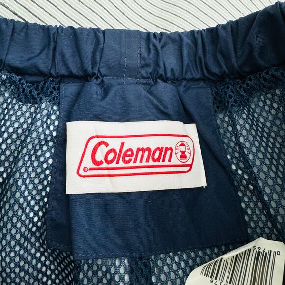 Coleman Nylon Wind Rain Pants Net Lining Dark Blue Navy Men's Size M - Picture 11 of 13